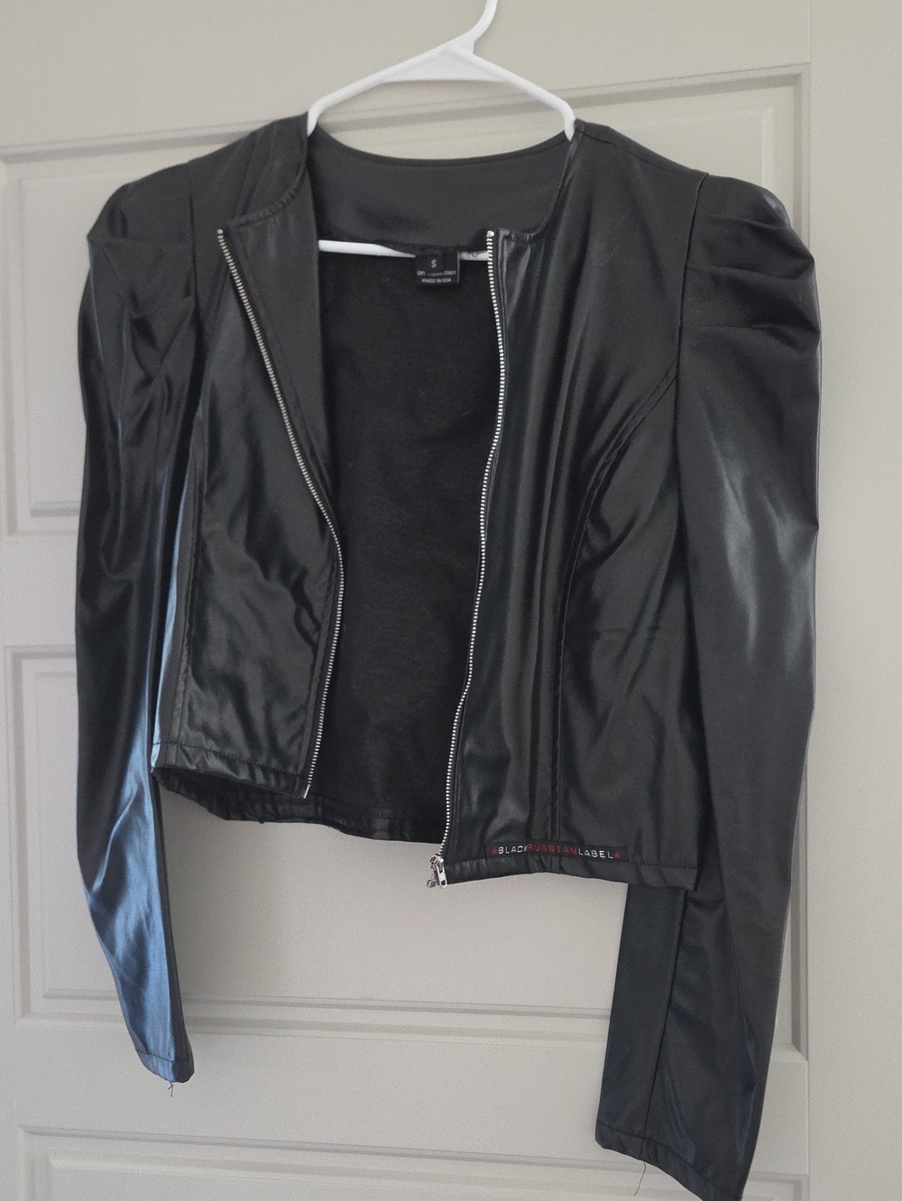 Custom, Handmade One Of A Kind Black Vegan Leather Women's Jacket